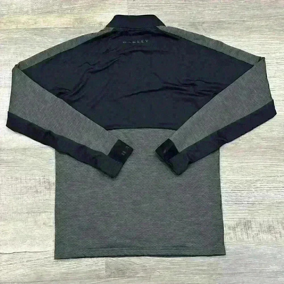 Oakley Knockdown Mixed Fleece 1/4 Zip Jumper Jacket Forged Iron Mens Grey Sz XS - Picture 10 of 16